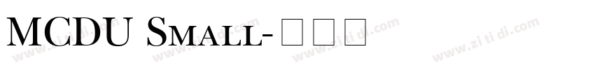 MCDU Small字体转换